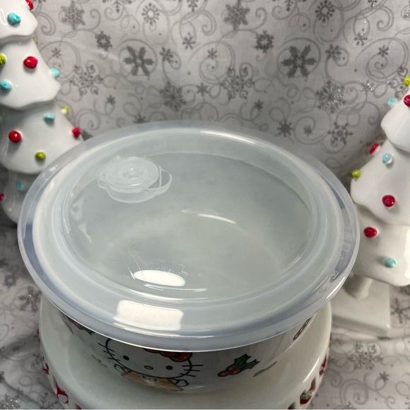 Christmas Sanrio Hello Kitty Gingerbread Candy Cane Ceramic Nesting Food Storage - Picture 6 of 14
